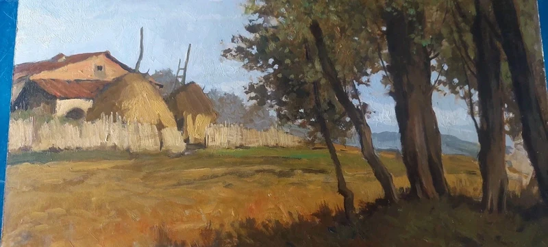 OIL PAINTING FRANCESCO MARIA PIERI , LABRONICO 1960S/70S