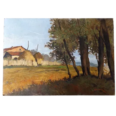 OIL PAINTING FRANCESCO MARIA PIERI , LABRONICO 1960S/70S