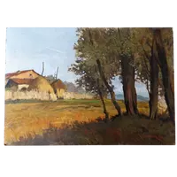 OIL PAINTING FRANCESCO MARIA PIERI , LABRONICO 1960S/70S