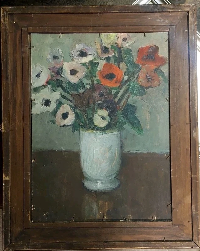 ENNIO COCCHI LANDSCAPE AND STILL LIFE PAINTED ON 2 SIDES BOARD