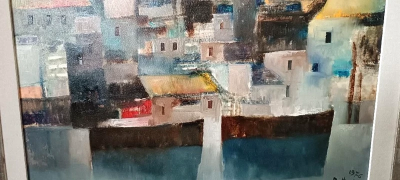 PAINTING OIL ON CANVAS - MARINA -1976 LIDO BETTARINI canvas 70x50 cm