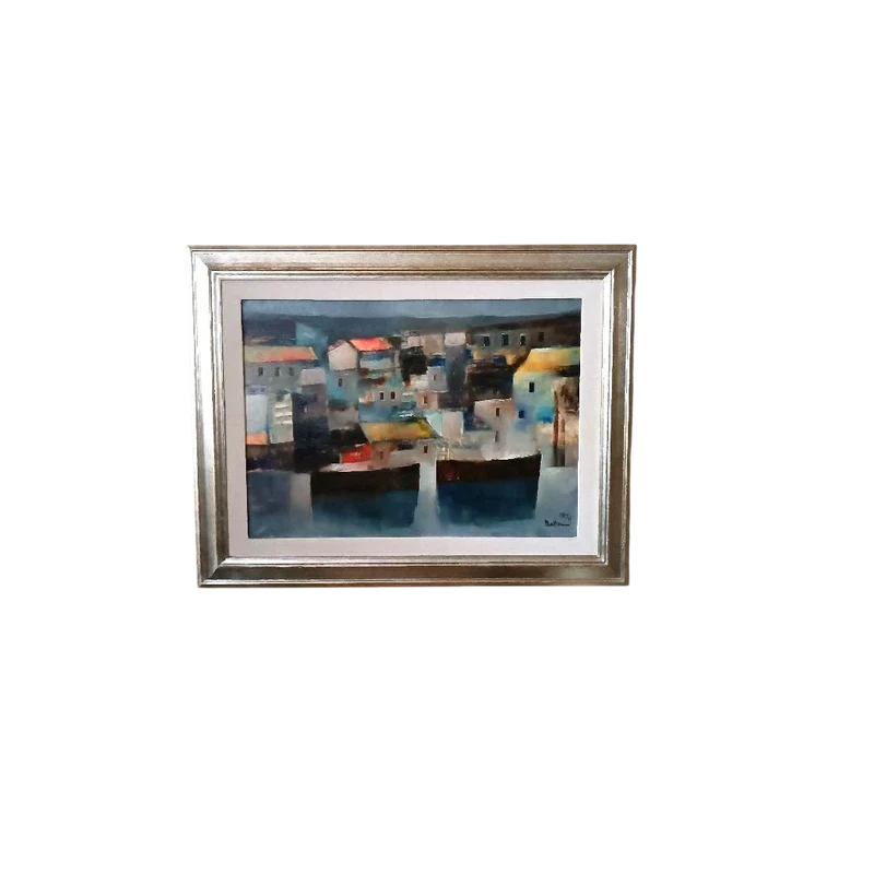 PAINTING OIL ON CANVAS - MARINA -1976 LIDO BETTARINI canvas 70x50 cm