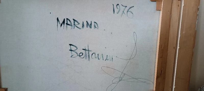 PAINTING OIL ON CANVAS - MARINA -1976 LIDO BETTARINI canvas 70x50 cm