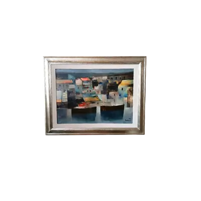 PAINTING OIL ON CANVAS - MARINA -1976 LIDO BETTARINI canvas 70x50 cm