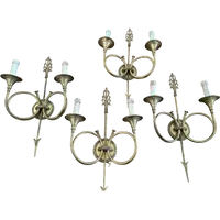 Pairs Of 1950s Brass Spanish Wall Lights