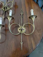 Pairs Of 1950s Brass Spanish Wall Lights