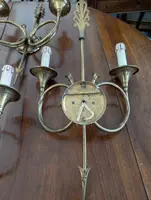 Pairs Of 1950s Brass Spanish Wall Lights