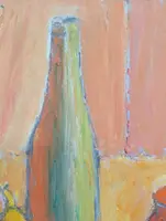 Still life with bottle, fruit and jug, Dino Migliorini