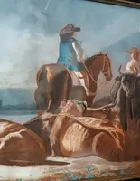 Peinture ancienne à la détrempe sur papier École italienne 18e siècle