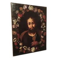 Huile sur toile ancienne St. Pierre Ecole flamande en Italie 17ème siècle