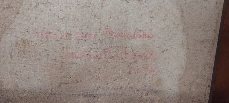 Antico ritratto  pastello su tela di  giovane nobildonna , firmato e datato  1899