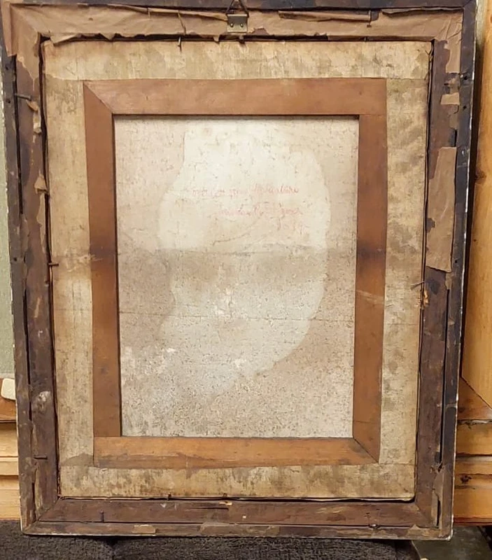 Antico ritratto  pastello su tela di  giovane nobildonna , firmato e datato  1899