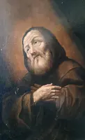 Dipinto antico olio su tela -San Francesco Di Paola -Antonio Cifrondi ( 1656-1730 )