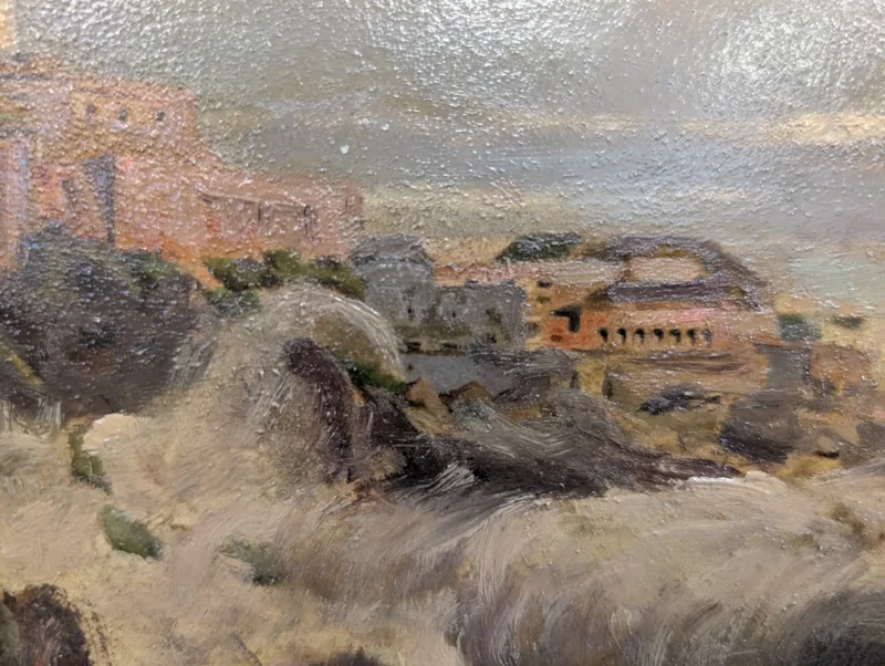 View of lighthouse with stormy sea, Enrico Agazzi
