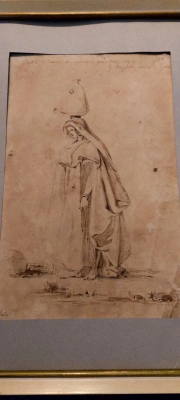Giuseppe Angelelli  1803-1844. disegno a china su carta , reca la scritta : Studio donne Egitto