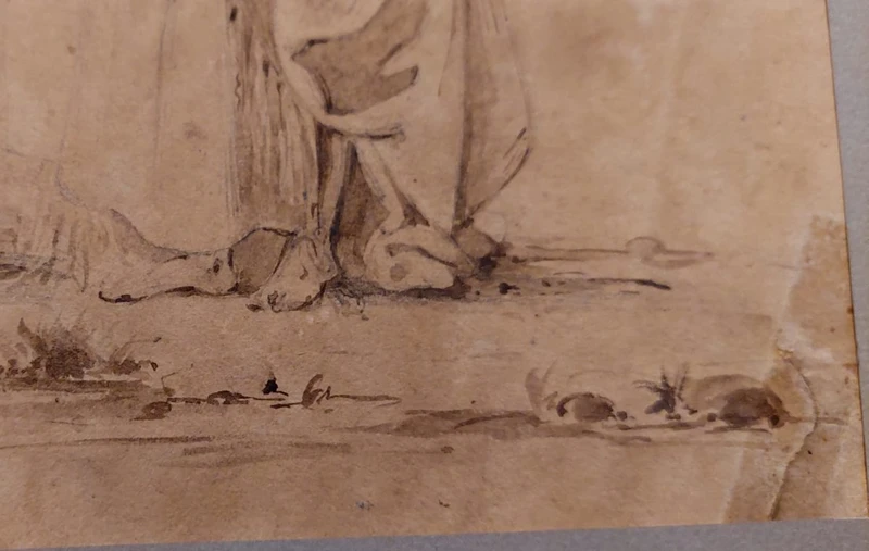 Giuseppe Angelelli  1803-1844. disegno a china su carta , reca la scritta : Studio donne Egitto