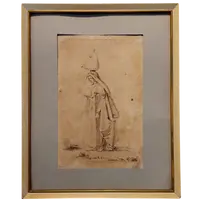 Giuseppe Angelelli  1803-1844. disegno a china su carta , reca la scritta : Studio donne Egitto