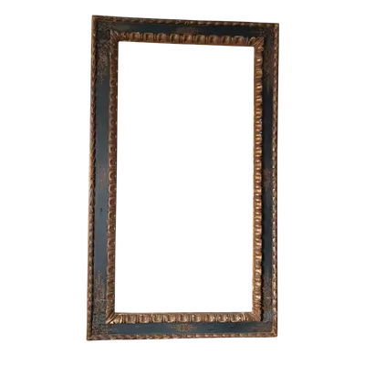 Antica grande cornice laccata e dorata XVII secolo