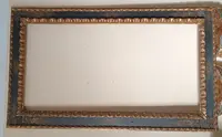 Antica grande cornice laccata e dorata XVII secolo