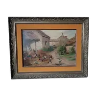 Opera originale del pittore Edmond Van Coppenolle (1846-1914)- Olio su tela