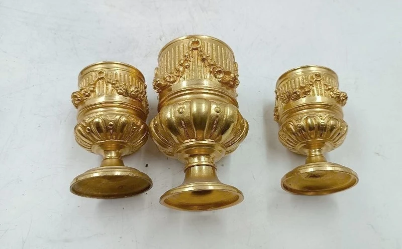 Grande calamaio in bronzo dorato al mercurio del periodo Napoleone III0