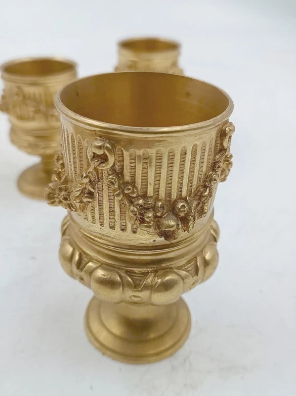 Grande calamaio in bronzo dorato al mercurio del periodo Napoleone III0