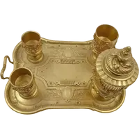 Large mercury-gilt bronze inkwell of the Napoleon III0 period