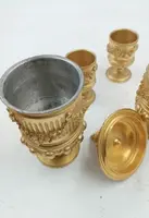 Grande calamaio in bronzo dorato al mercurio del periodo Napoleone III0