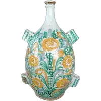 FIASCA  ANTICA IN  MAIOLICA  XVII SECOLO ITALIA MERIDIONALE0