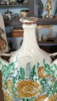 FLACON ANTIQUE EN MAJOLIQUE XVIIIE SIÈCLE ITALIE DU SUD0