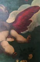 Large antique oil on canvas painting Venetian school 17th century