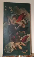 Large antique oil on canvas painting Venetian school 17th century