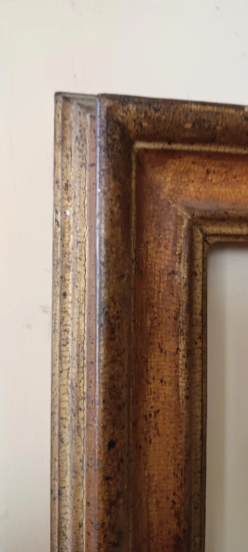 Antica cornice laccata e dorata fine XVII secolo,italia