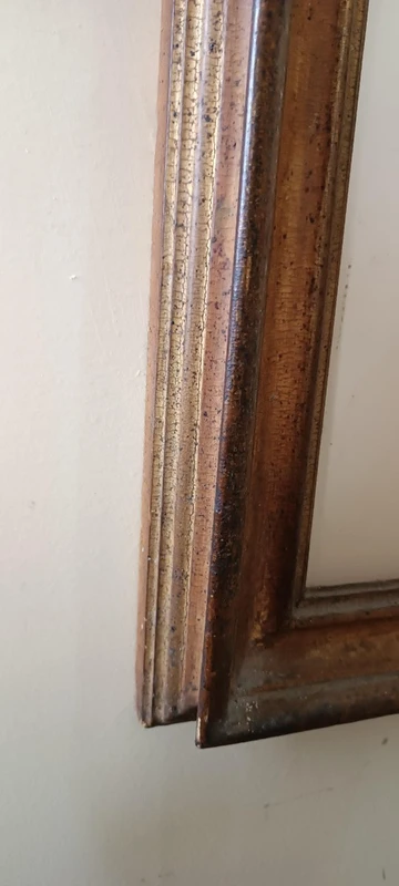 Antica cornice laccata e dorata fine XVII secolo,italia