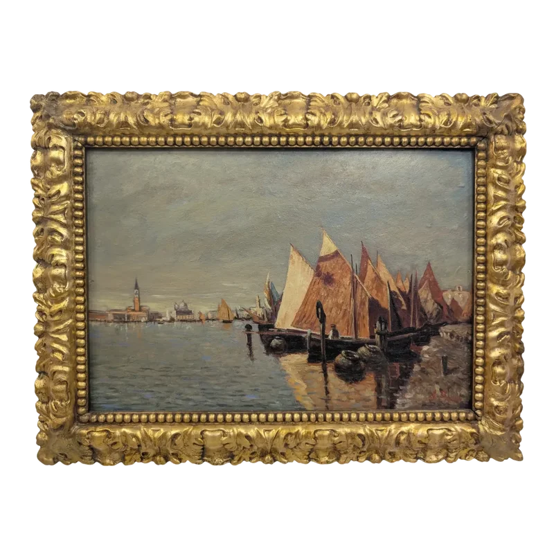 Boats in Venice, Angelo Pavan