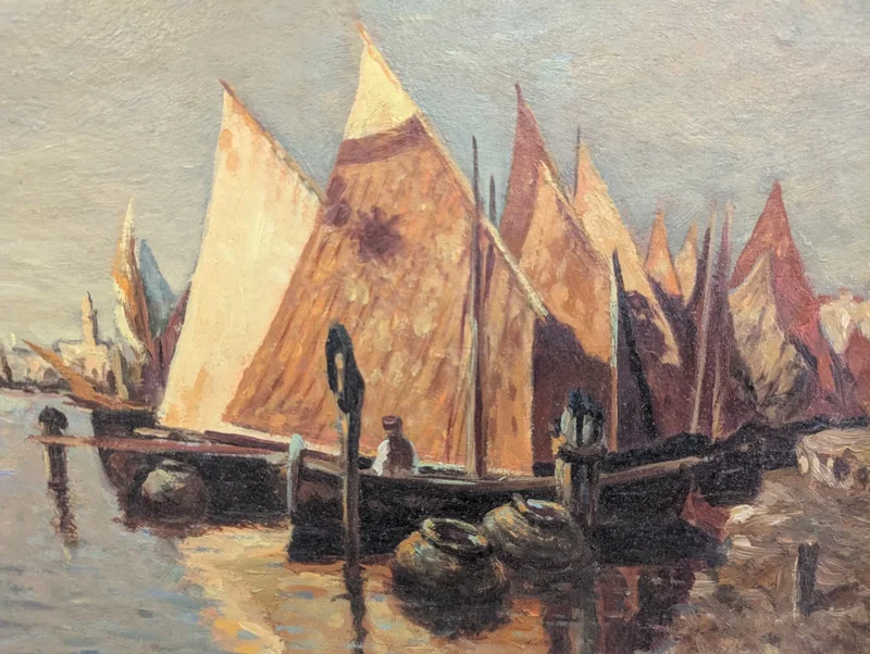 Boats in Venice, Angelo Pavan