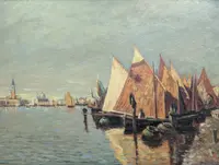 Boats in Venice, Angelo Pavan
