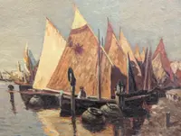 Boats in Venice, Angelo Pavan