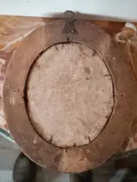 Peinture ancienne dans un cadre ovale, visage de la Madone