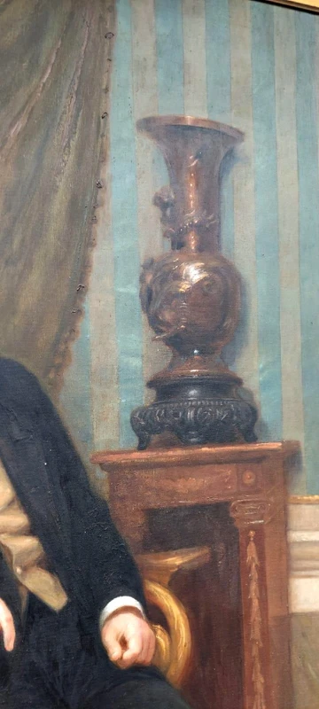 Grande dipinto olio su tela datato e firmato -SILVIO NELLI (1872-1921) -H.216 CM