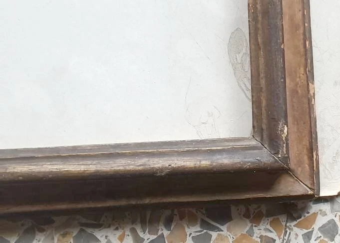 Antica cornice laccata e dorata XVIII secolo toscana