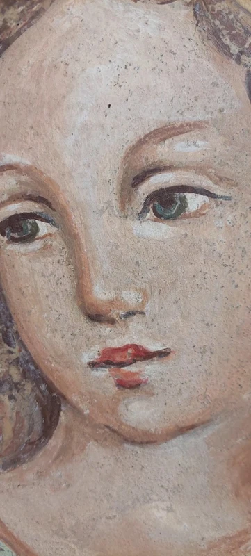 ALLEGORIA GRANDE PANNELLO DIPINTO TEMPERA SU TELA DECORATIVO 170X80 CM