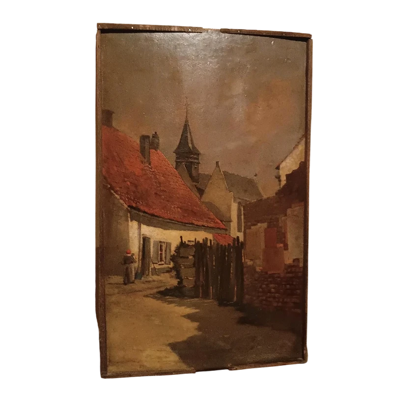 Dipinto XIX secolo -Olio su tavola-scuola europea