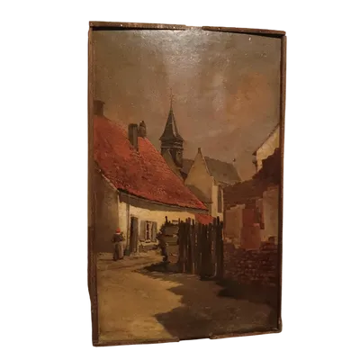 Dipinto XIX secolo -Olio su tavola-scuola europea