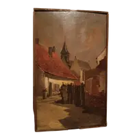 Dipinto XIX secolo -Olio su tavola-scuola europea