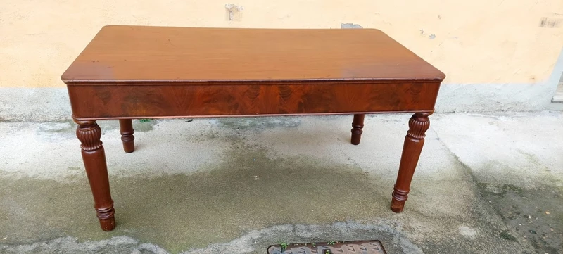Antique Desk Table In Mahogany Louis Philippe Austria 19th century