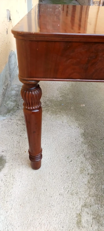 Antique Desk Table In Mahogany Louis Philippe Austria 19th century