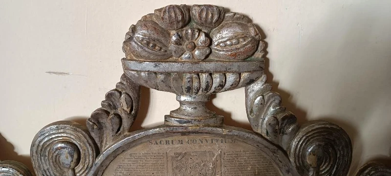 Trittico carteglorie , cornici XVIII secolo