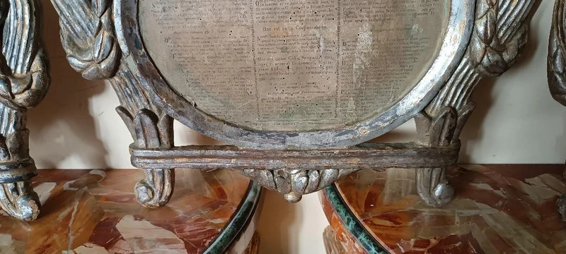 Trittico carteglorie , cornici XVIII secolo