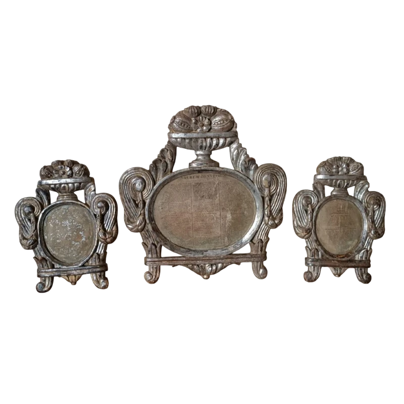 Trittico carteglorie , cornici XVIII secolo